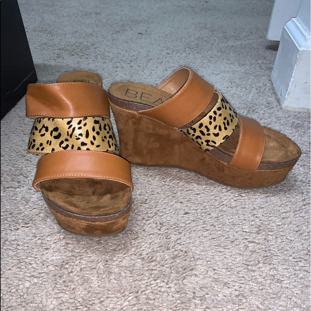 Cheetah/brown wedges